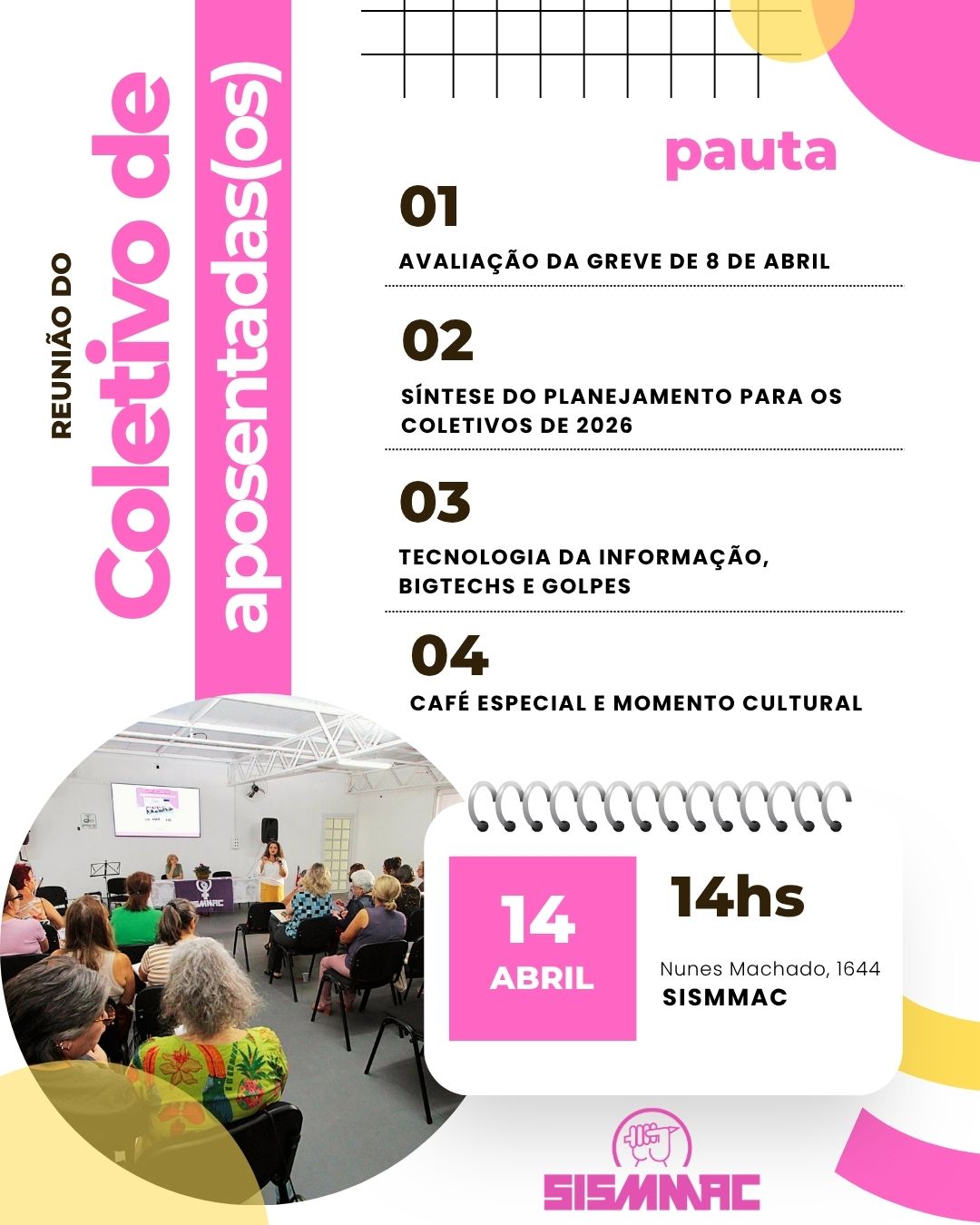 Coletivo de Aposentadas e Aposentados se reúne para avaliar greve e planejar ações de 2026