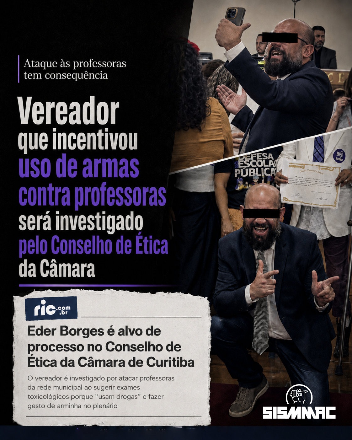 Vereador que incentivou uso de armas contra professoras será investigado pelo Conselho de Ética da Câmara