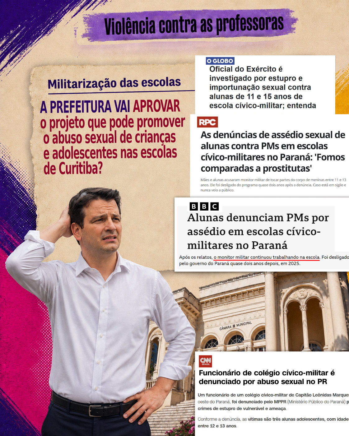 A Prefeitura de Curitiba vai aprovar o projeto que pode promover o abuso sexual de crianças e adolescentes?