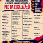 Escala 7x0 - Senadores que não enfrentarão as urnas fazem o jogo sujo dos deputados covardes contra o fim da escala 6x1