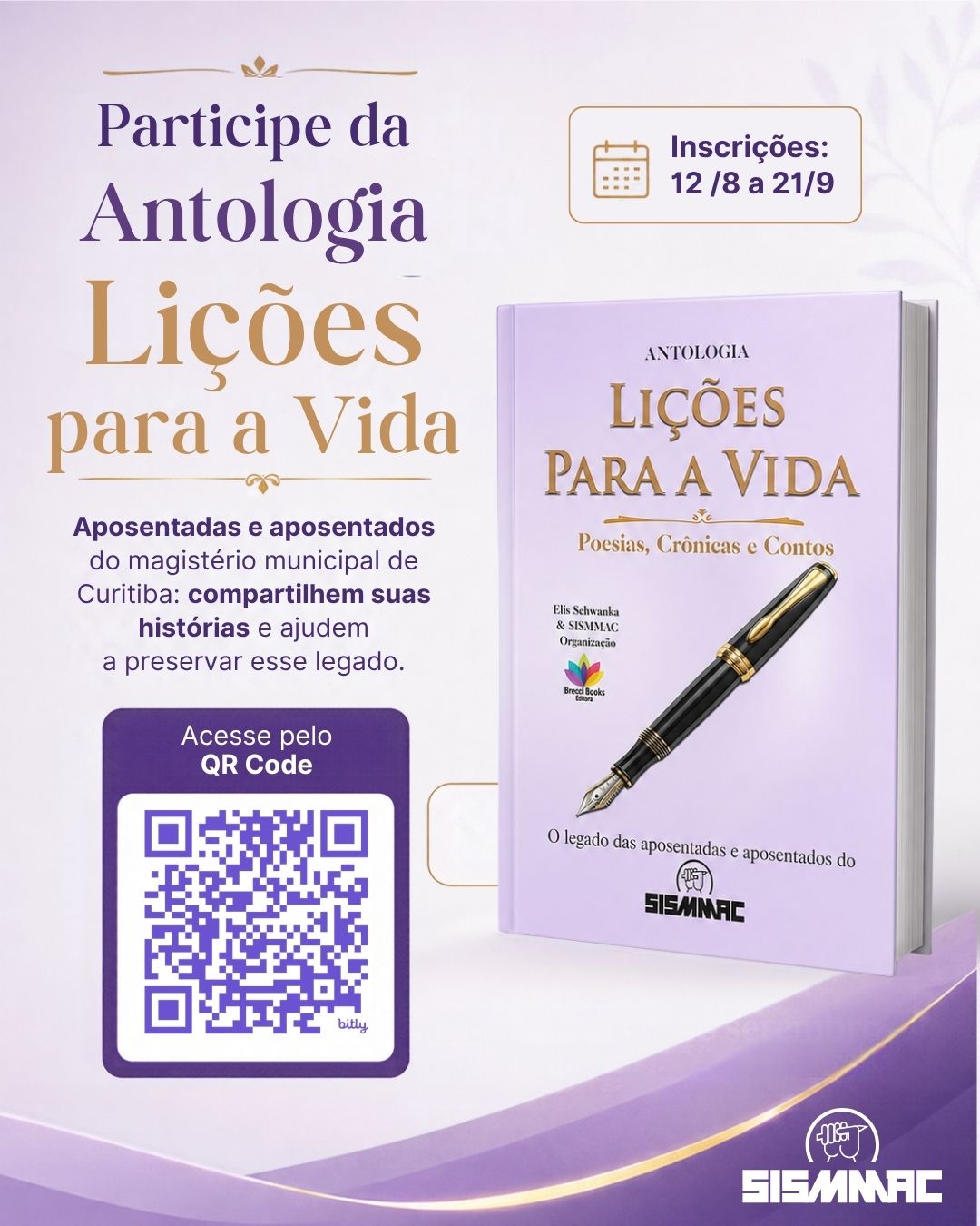 SISMMAC convida aposentadas e aposentados para participar da Antologia Lições para a Vida