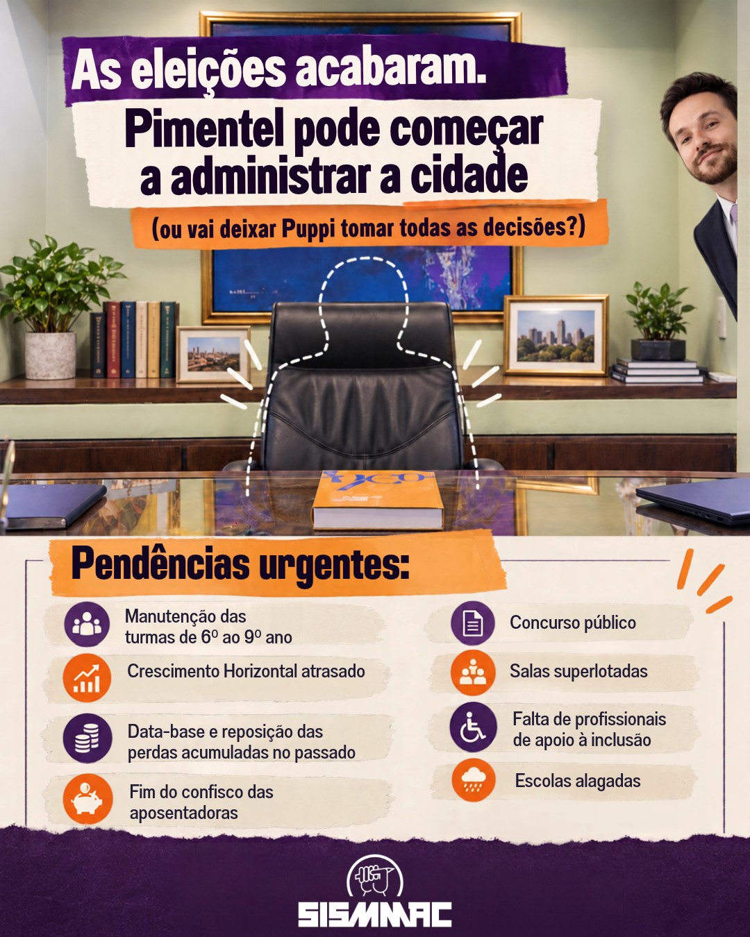As eleições acabaram. Pimentel pode começar a administrar a cidade (ou vai deixar Puppi continuar tomando todas as decisões?)